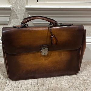 BERLUTI E'Mio Leather Briefcase